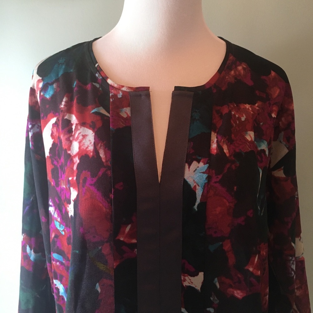 Burgundy Floral Blouse